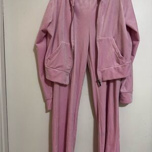 Pink Crushed Velvet Junior's Jumpsuit